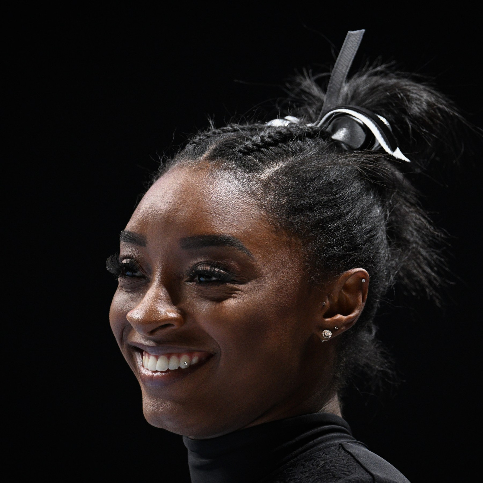 High Braided Ponytail with Ribbon — Gymnastics Hairstyles