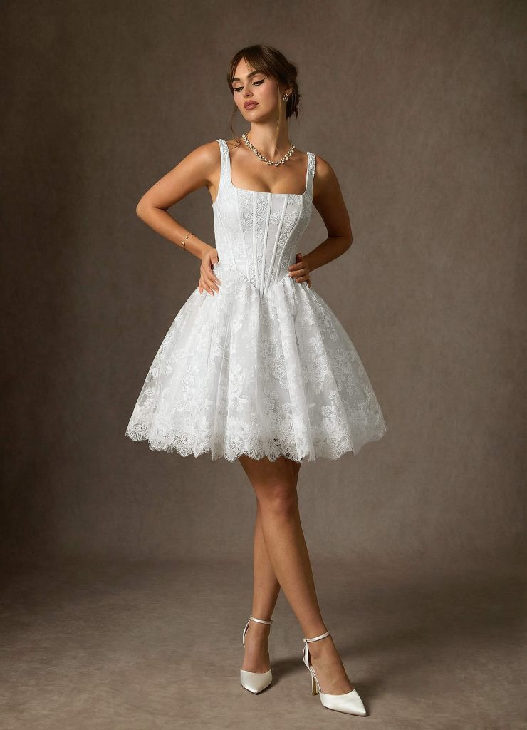 White Pointed-Toe Heels Outfit Idea White Pointed-Toe Heels Outfit Idea — Graduation Outfits