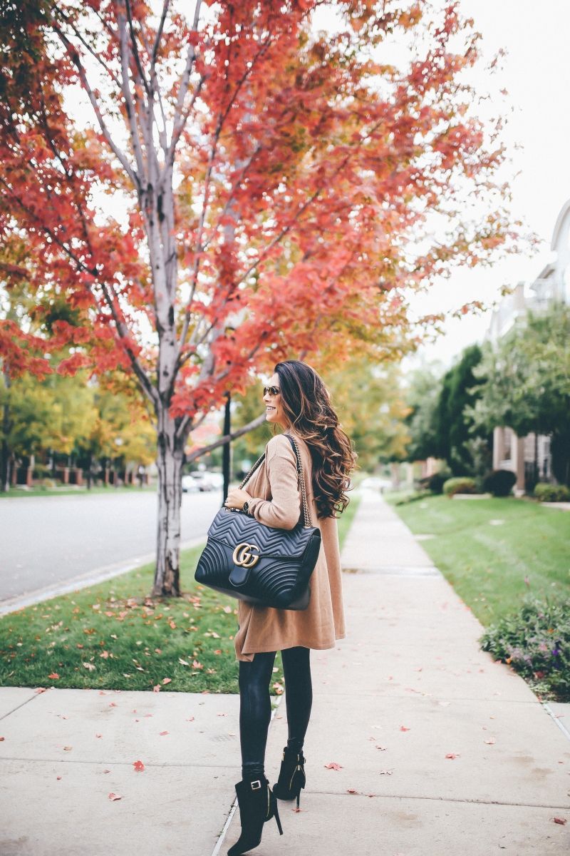 Camel Cardigan and Faux Leather Leggings Camel Cardigan and Faux Leather Leggings — Denver Outfits