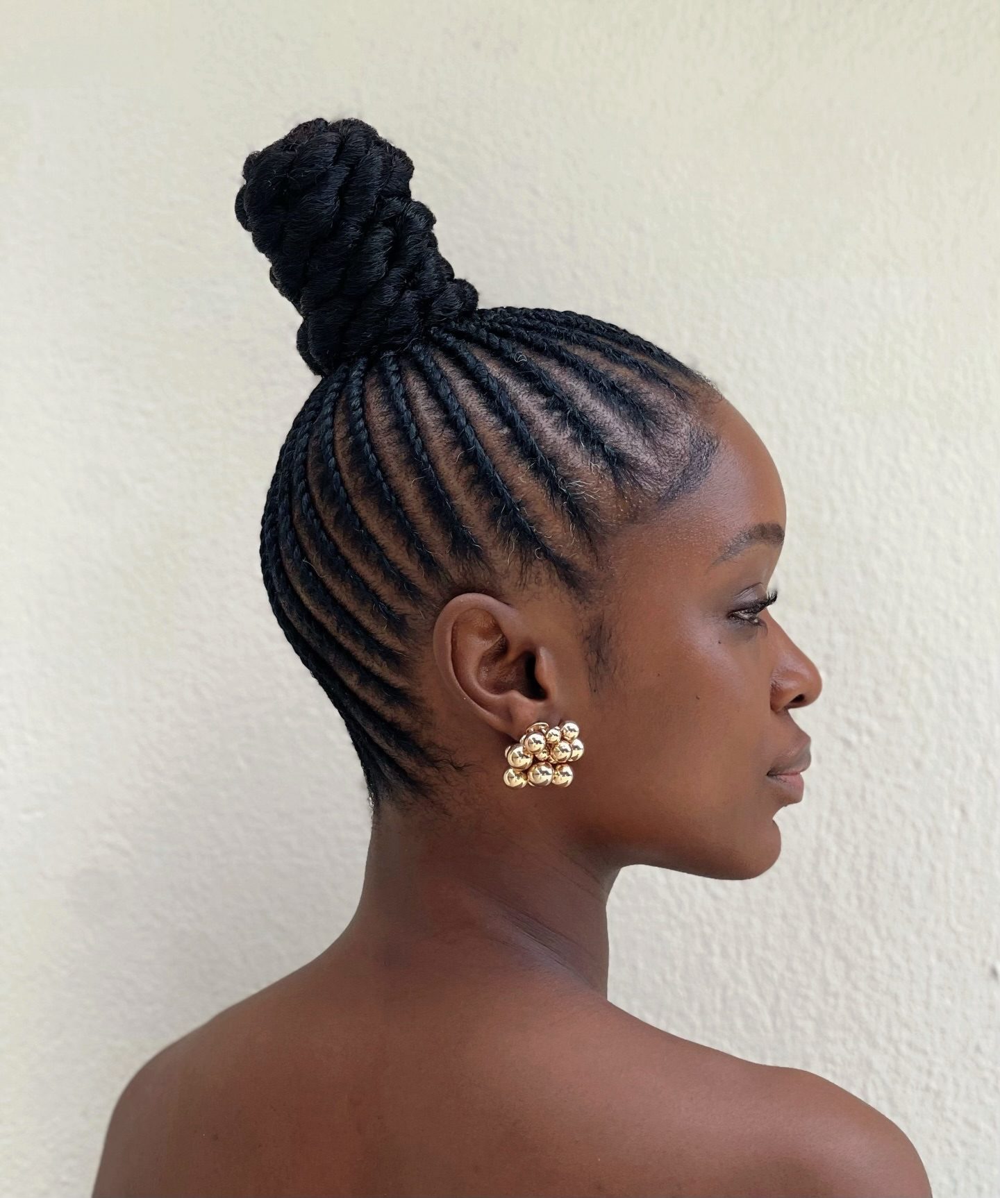 Intricate Braided Cornrow Bun — Baddie Hairstyles