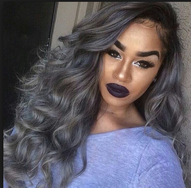Dark Gray With Lighter Gray Highlights Visual Idea — Long Gray Hair