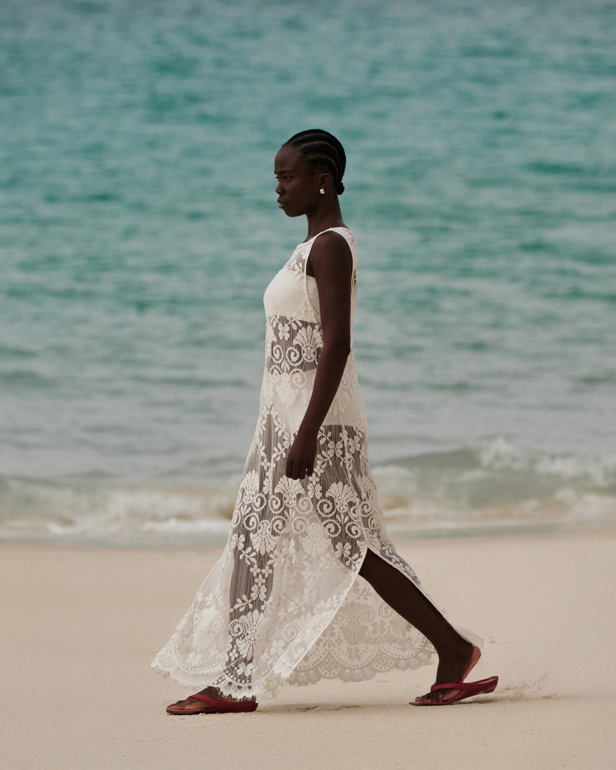 Boho White Lace Maxi Dress for Beach Resort Wear White Dresses