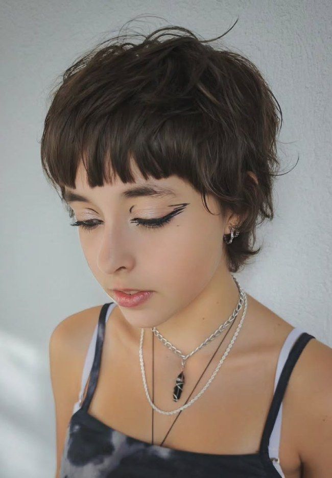 Dark Brown Visual Idea — Short Haircuts