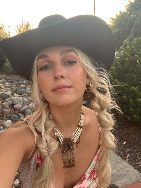 Blonde With Highlights Visual Idea — Cowboy Hat Hairstyles