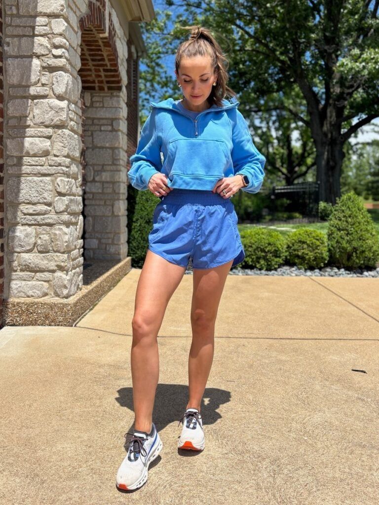 Cropped Hoodie and Shorts for Athletic Casual — Outfits for Mom Bod