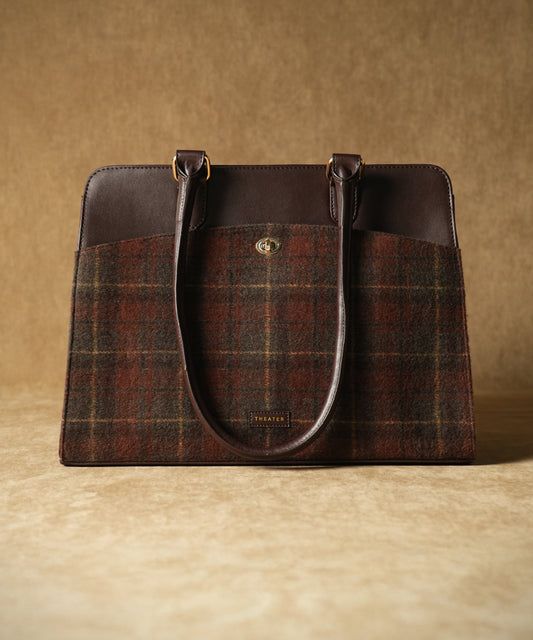 Tweed Panel Tote for Textured Appeal — Laptop Bags for Women