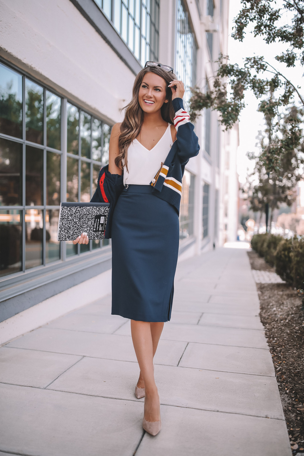 Smart Casual Layers with a Striped Cardigan Smart Casual Layers with a Striped Cardigan — Tommy Hilfiger Outfits