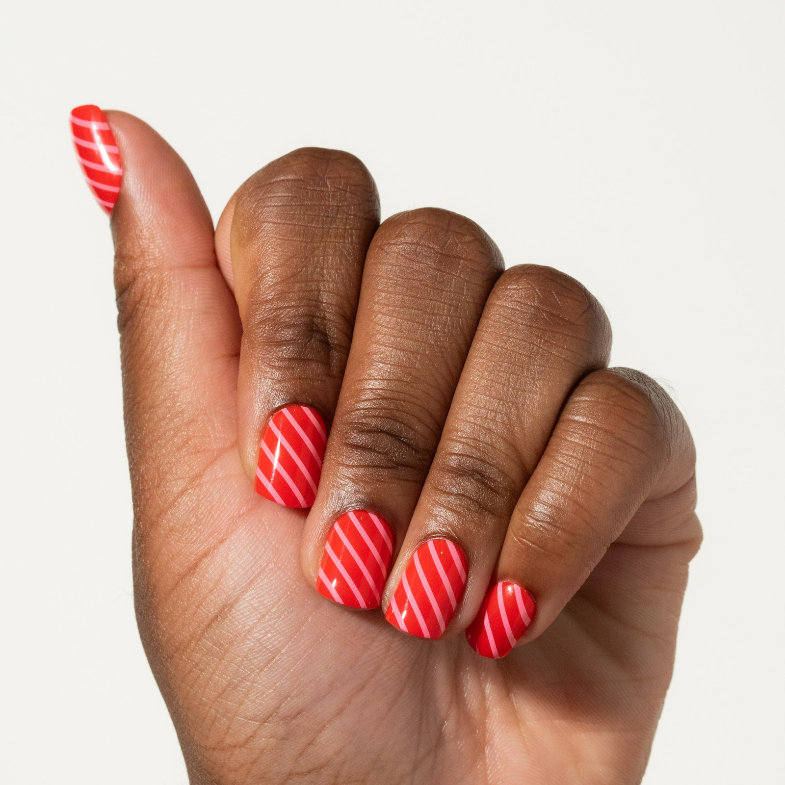 Diagonal Stripes Visual Idea Diagonal Stripes Visual Idea — Nails for Short Nail Beds