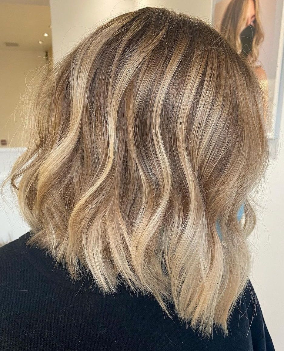 Wavy Medium Density Visual Idea Wavy Medium Density Visual Idea — Balayage Short Hair