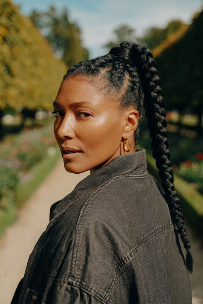 Extra-Long Thick Braided Ponytail — Knotless Braids Ponytail