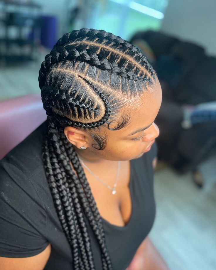 Stitch Braids Leading to Straight Hair