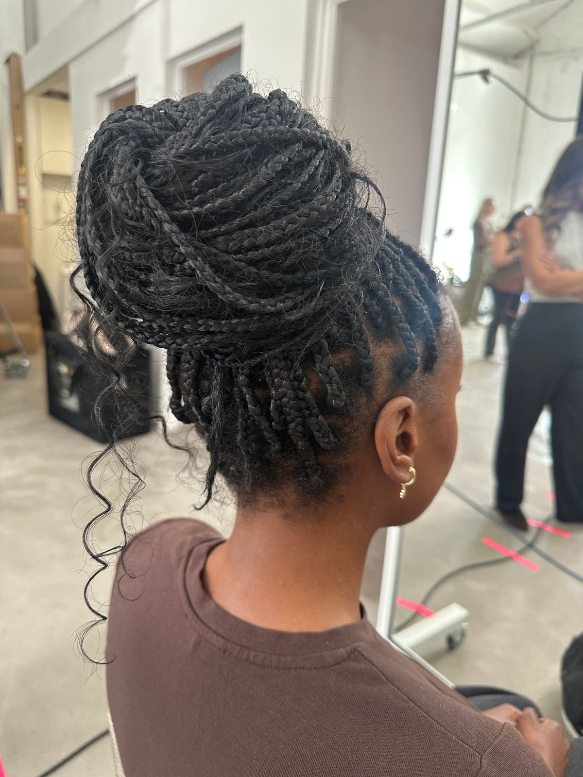 Thick Coily Braided Updo — Travel Hairstyles