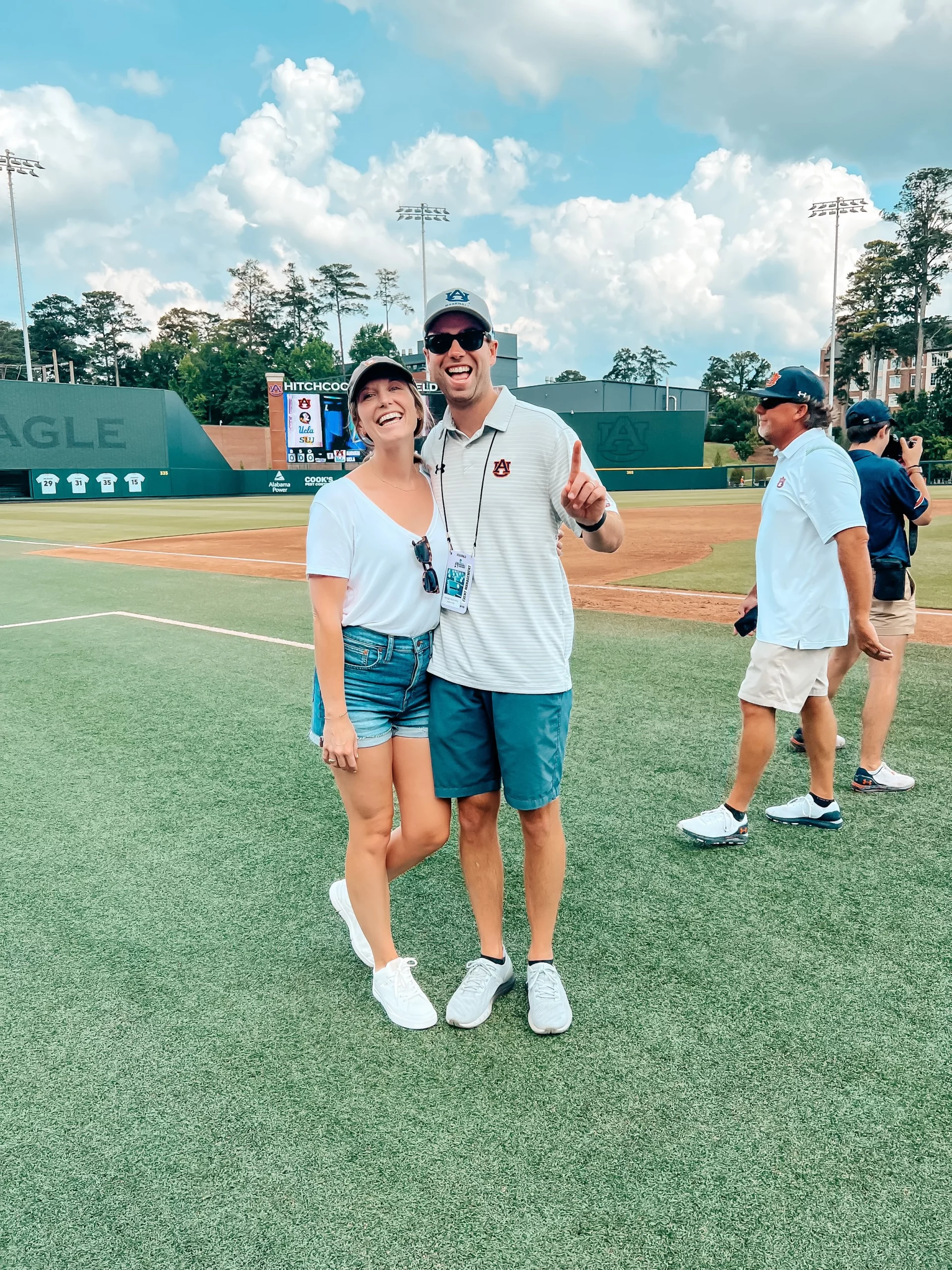 Casual Couple's Baseball Game Style — Baseball Game Outfits