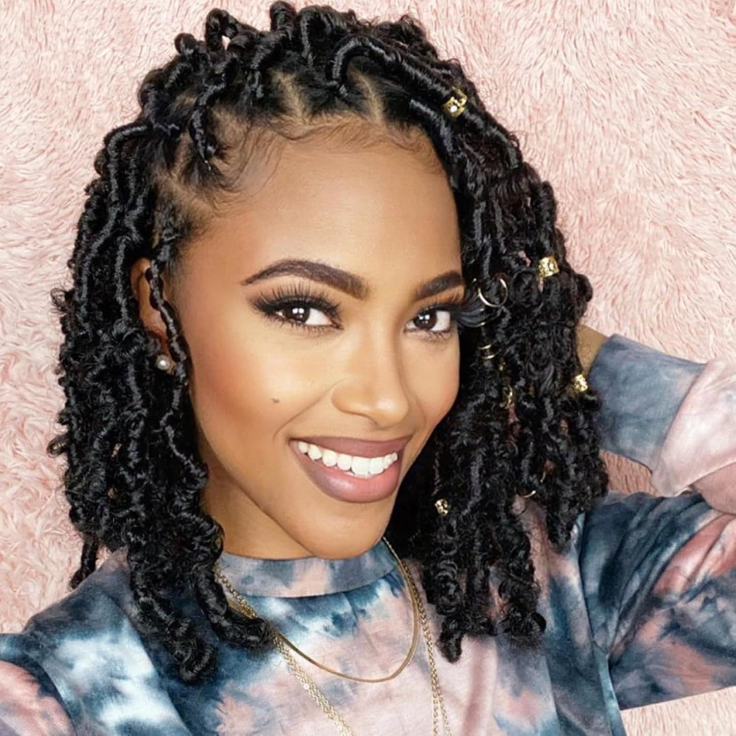 Collarbone Butterfly Locs With Loose Curls Collarbone Butterfly Locs With Loose Curls — Butterfly Locs Bob