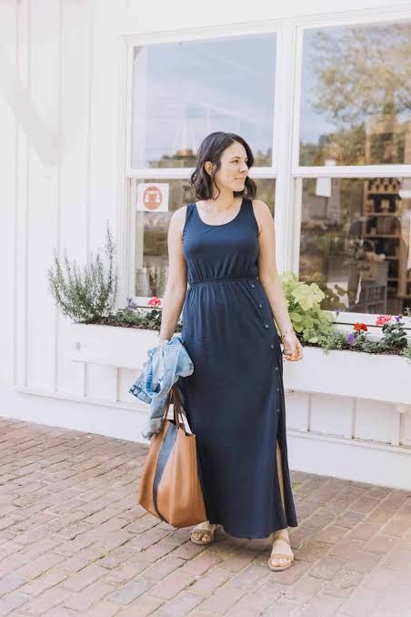 Navy Sleeveless Maxi Dress for Everyday Versatility Navy Sleeveless Maxi Dress for Everyday Versatility — Maxi Dress Outfits