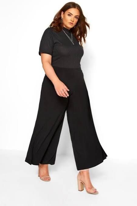 Palazzo Pants with Mock-Neck Top Palazzo Pants with Mock-Neck Top — Outfits for Big Thighs