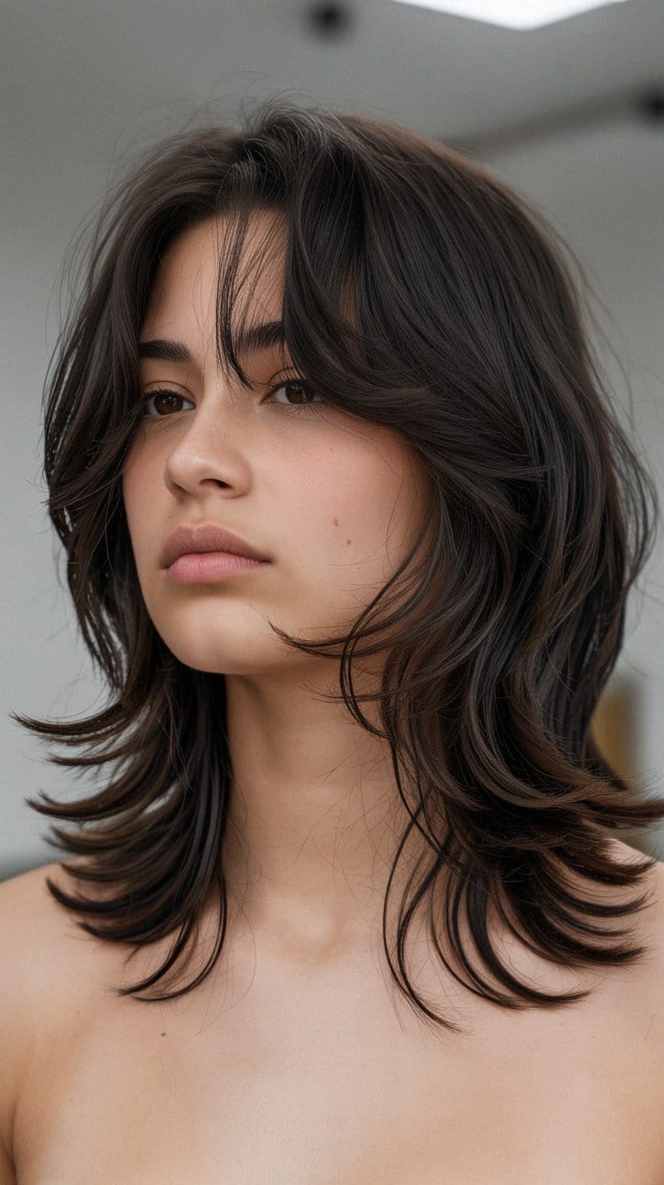 Voluminous Collarbone Butterfly Cut — Butterfly Haircut Short Hair