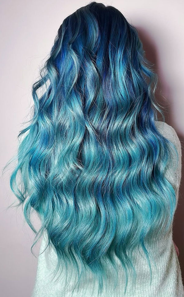 No Bangs Visual Idea No Bangs Visual Idea — Teal Hair