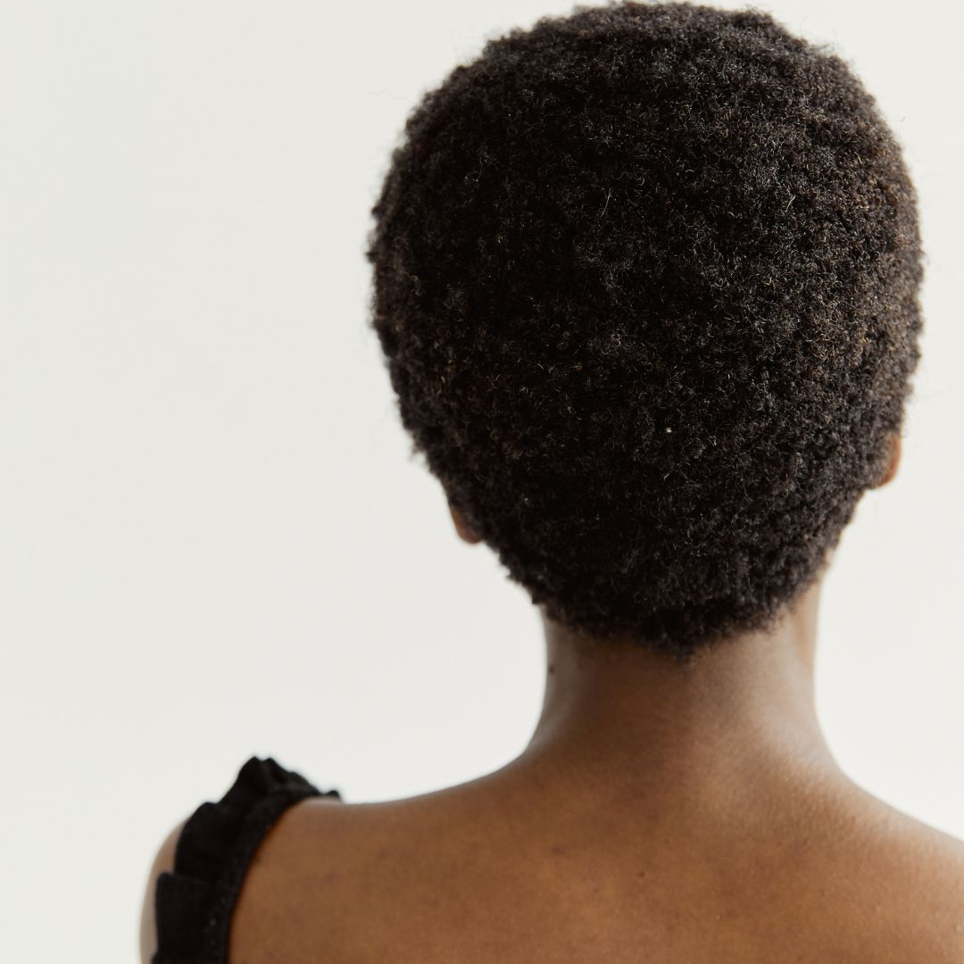Short Natural Afro Back View — 4C Hairstyles
