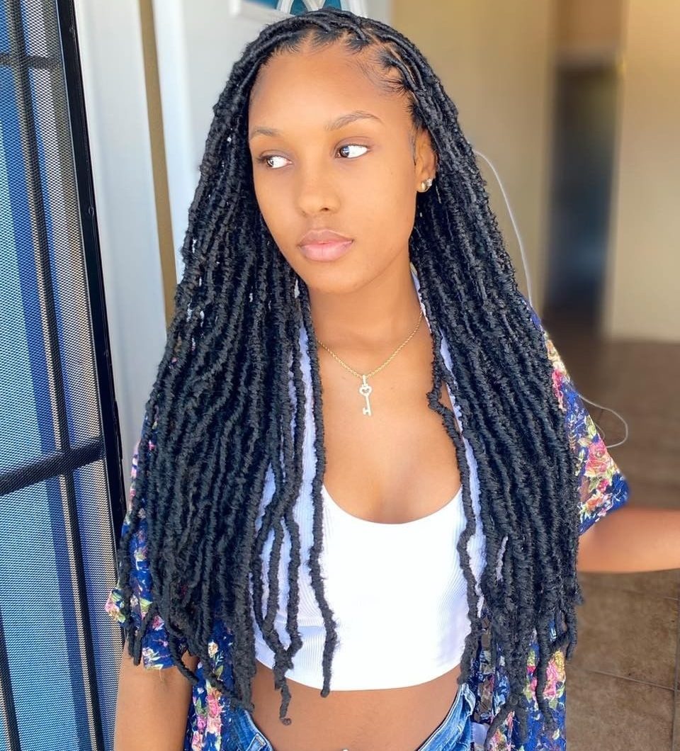 Full, Flowing Layered Black Locs — Soft Locs