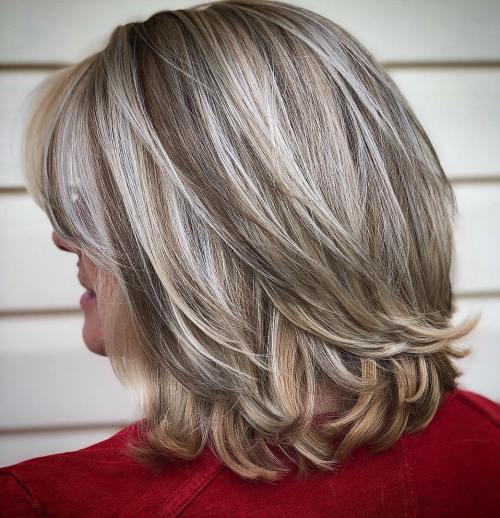 Dimensional Blonde Layered Collarbone Cut Dimensional Blonde Layered Collarbone Cut — Hairstyles for Women Over 50