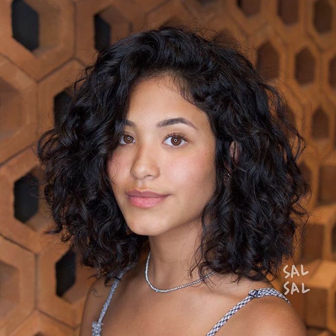 Shoulder Length Dark Brown Curls Shoulder Length Dark Brown Curls — 2C Hairstyles