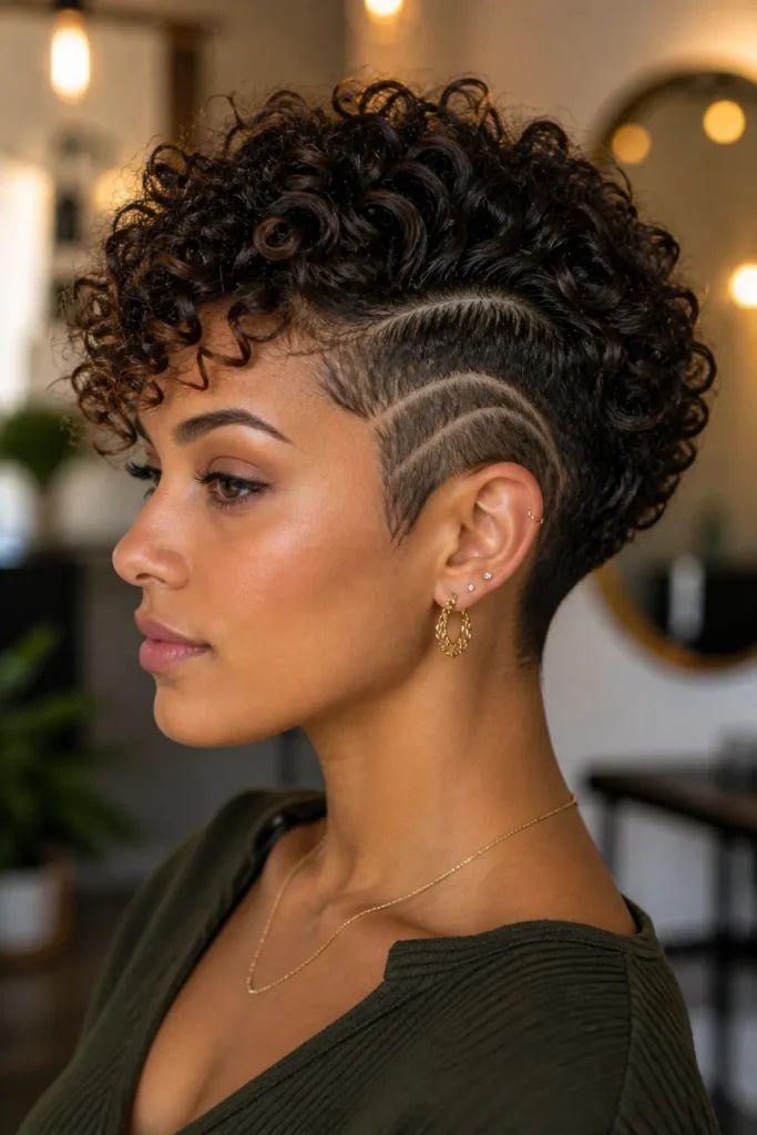 Visual Idea — Curly Pixie
