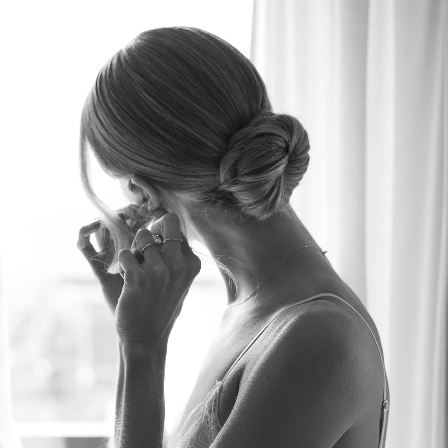 Perfectly Smooth Twisted Bun Visual Idea Perfectly Smooth Twisted Bun Visual Idea — Sleek Bun Wedding Hair
