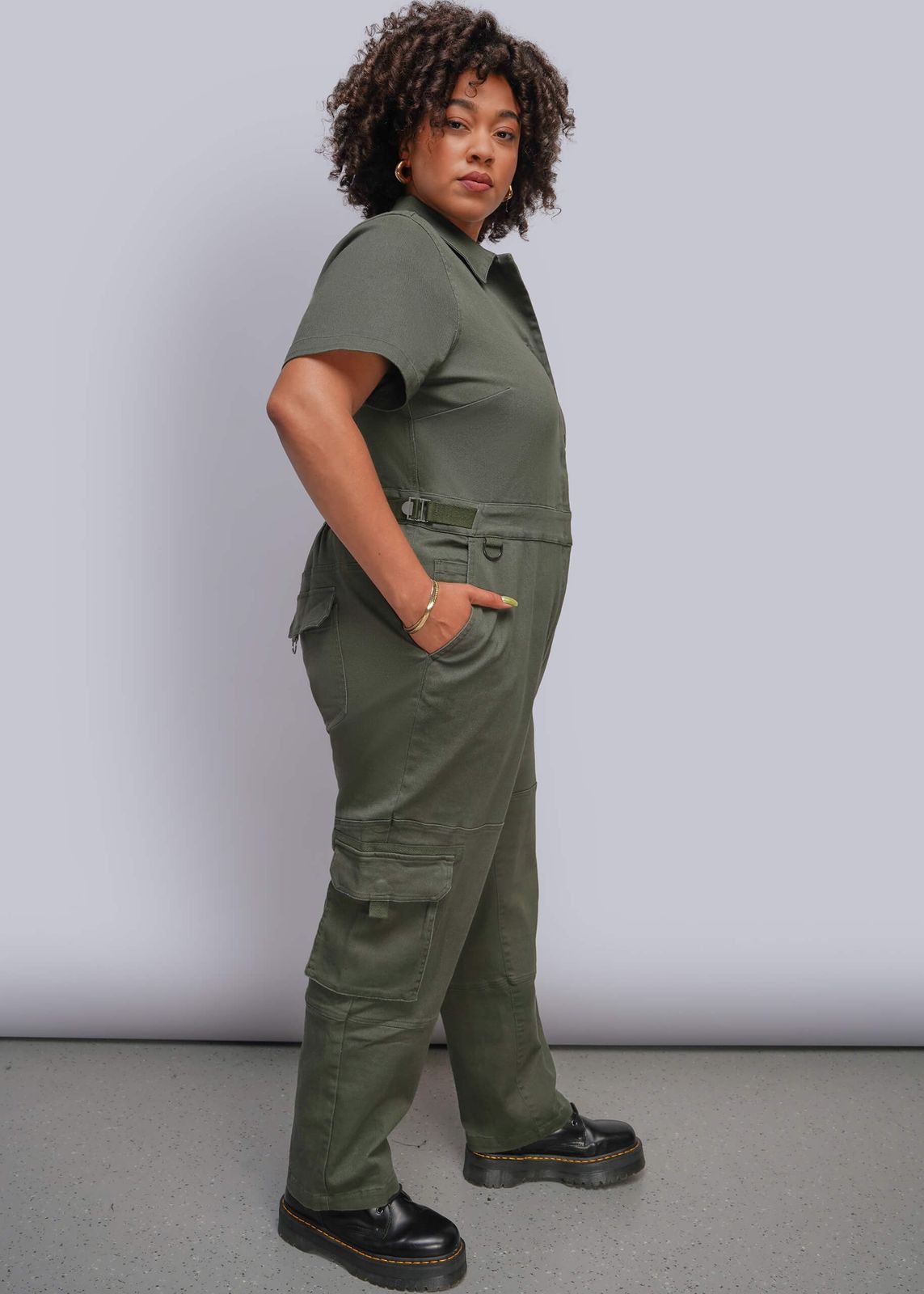 Utility Jumpsuit: Casual Chic — Outfits for Big Arms