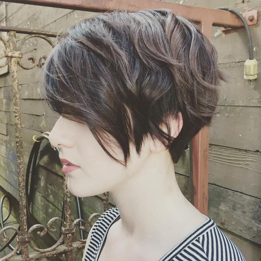 Layered Bob With Long Side-Swept Bangs Layered Bob With Long Side-Swept Bangs — Haircuts for Thick Hair