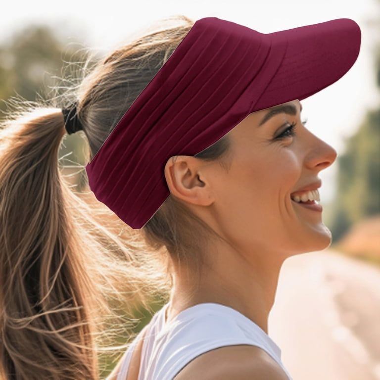 Ponytail with Maroon Visor Ponytail with Maroon Visor — Golf Hairstyles