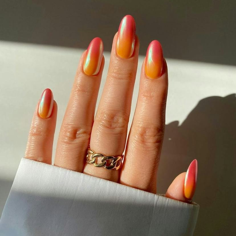 Shimmer Visual Idea Shimmer Visual Idea — Sunset Nails