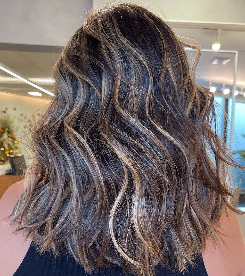 Dark Brown With Blonde Highlights Visual Idea Dark Brown With Blonde Highlights Visual Idea — Babylights