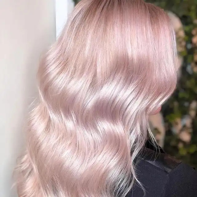Subtle Pale Pink Waves — Pastel Hair