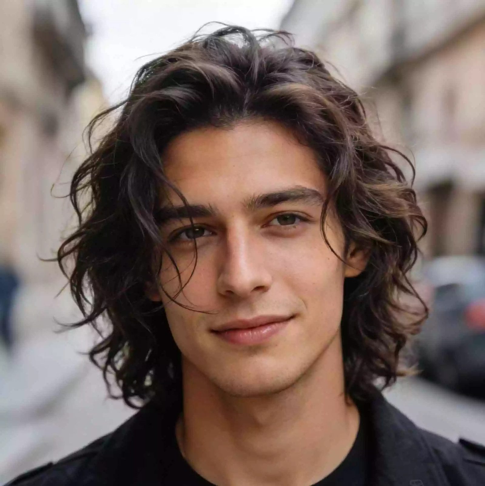 Collarbone Wavy Hair — Long Hairstyles for Men