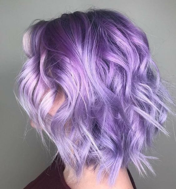 Collarbone Bob With Lilac Ombre — Lilac Hair