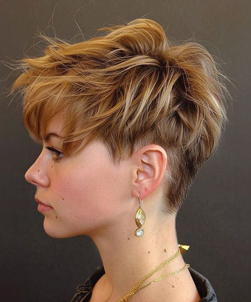 Ash Blonde Pixie With Piecey Styling — Undercut Pixie