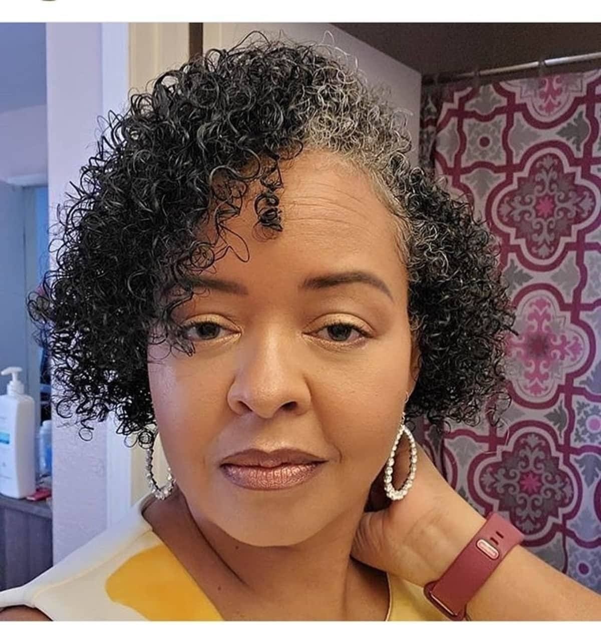 Black And Grey Visual Idea — Short Natural Hairstyles