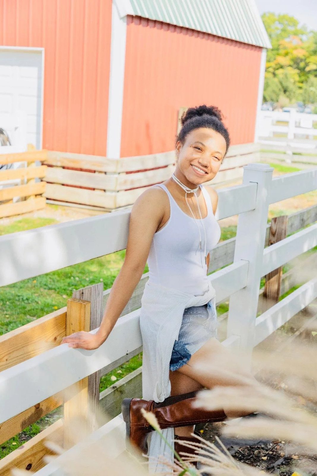 Brown Knee-High Boots Outfit Idea Brown Knee-High Boots Outfit Idea — Farm Outfits