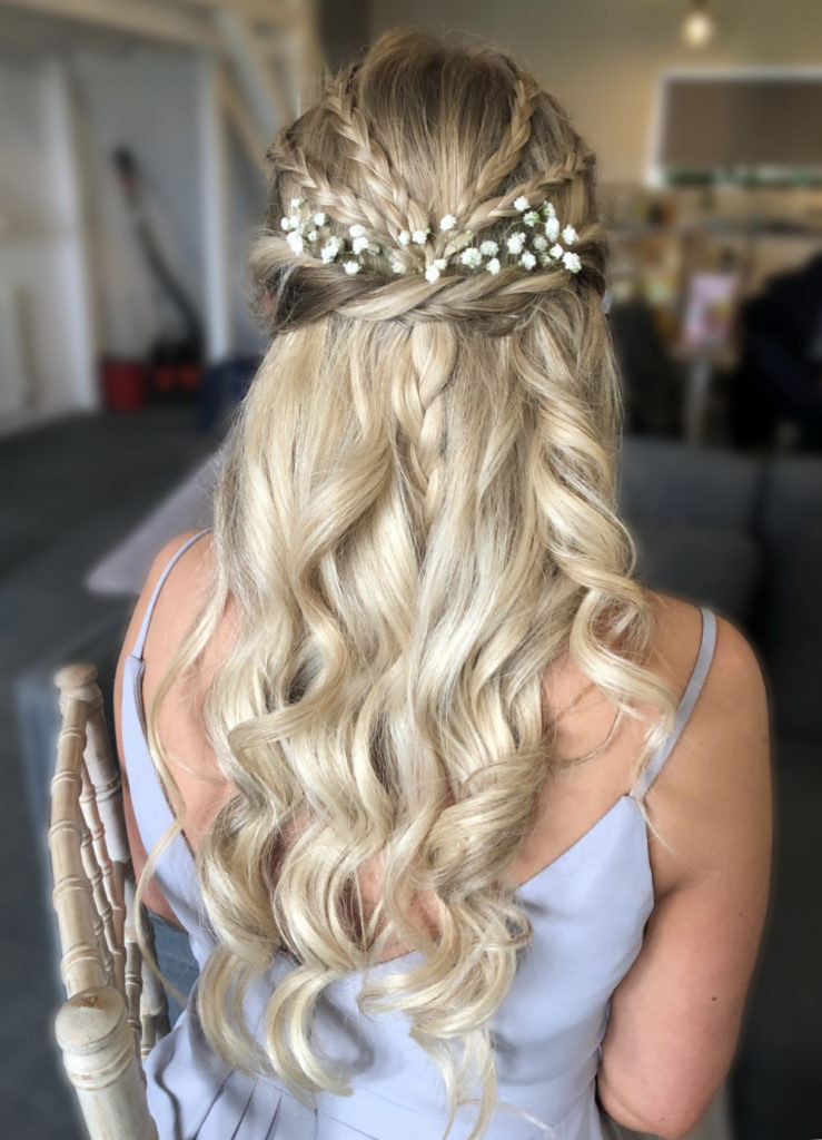 Blonde With Highlights Visual Idea Blonde With Highlights Visual Idea — Half Up Half Down with Braids