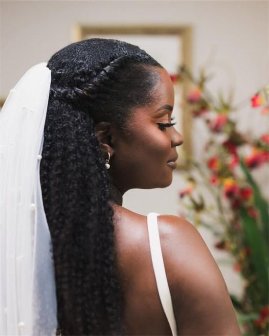 Elegant Twists With Loose Waves — Half Up Half Down Natural Hair