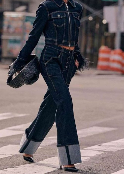 Denim Outfit Idea — Dark Wash Jeans Outfits