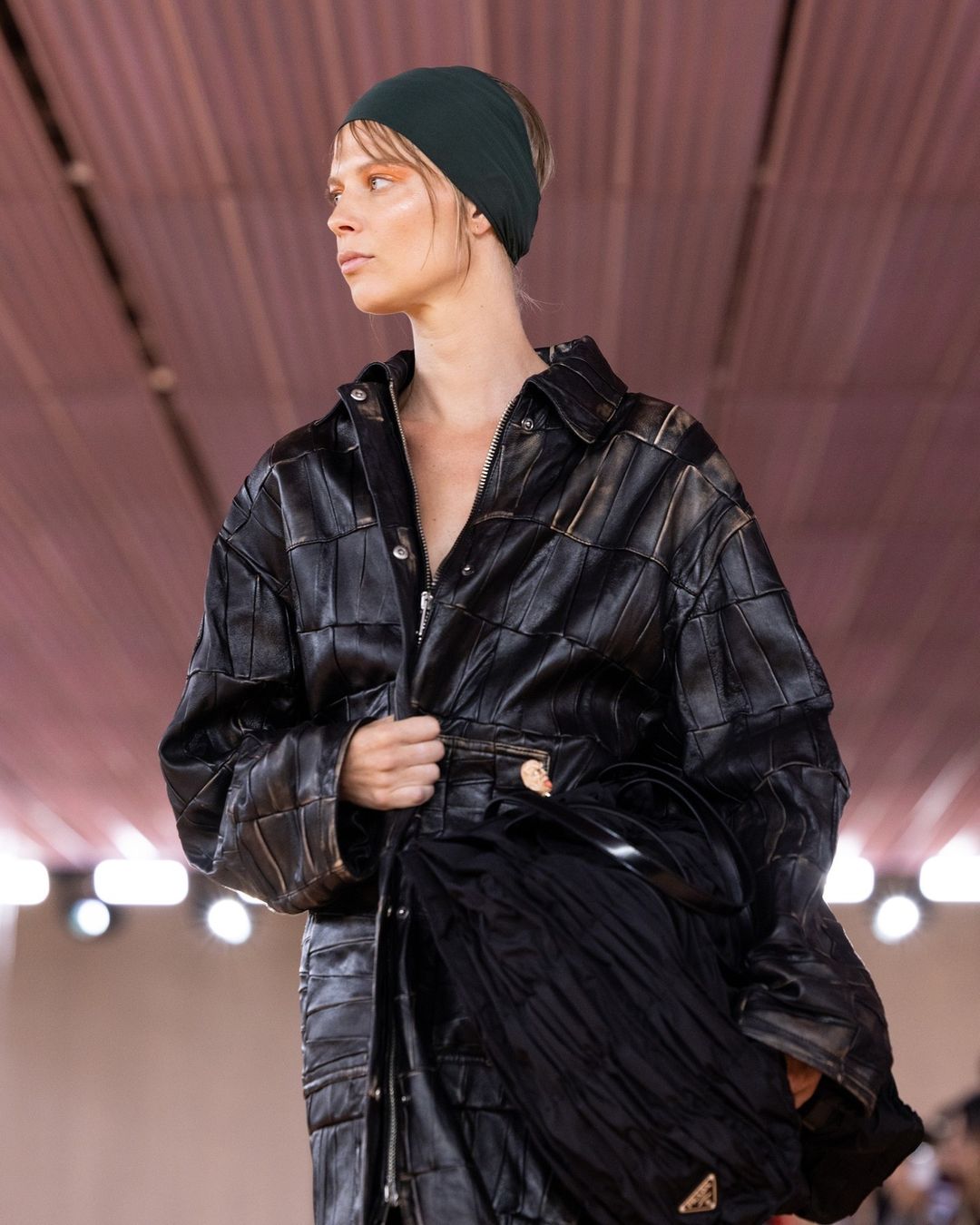 Black Leather-Like Utilitarian Jacket and Trousers Black Leather-Like Utilitarian Jacket and Trousers — Utilitarian Outfits