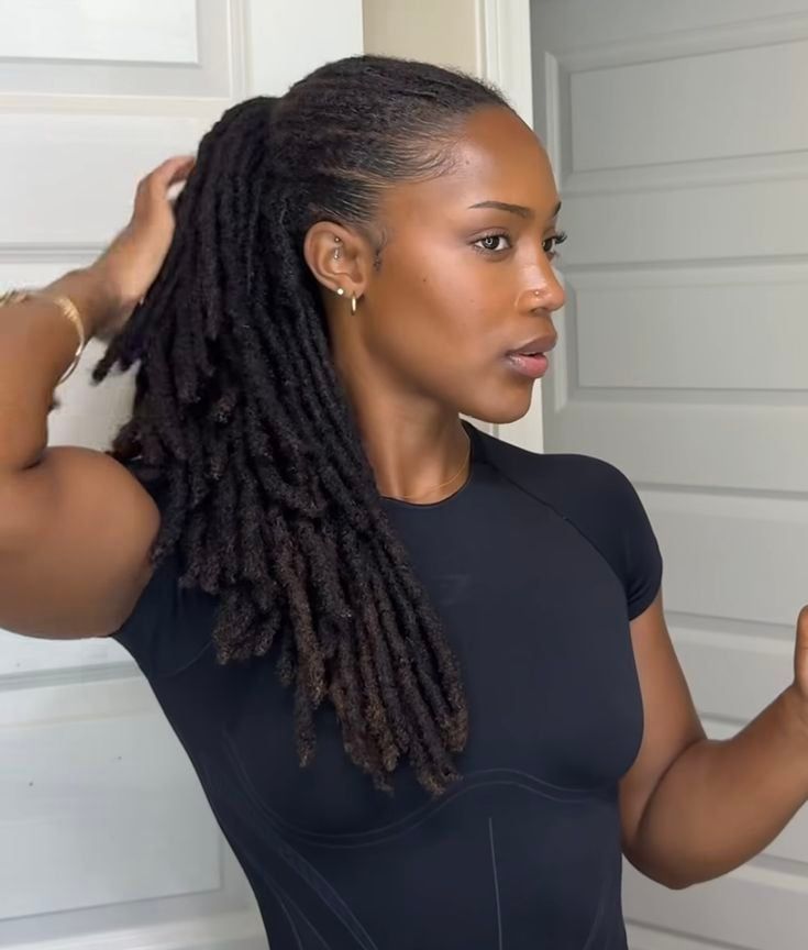 Side View Visual Idea — Loc Ponytail