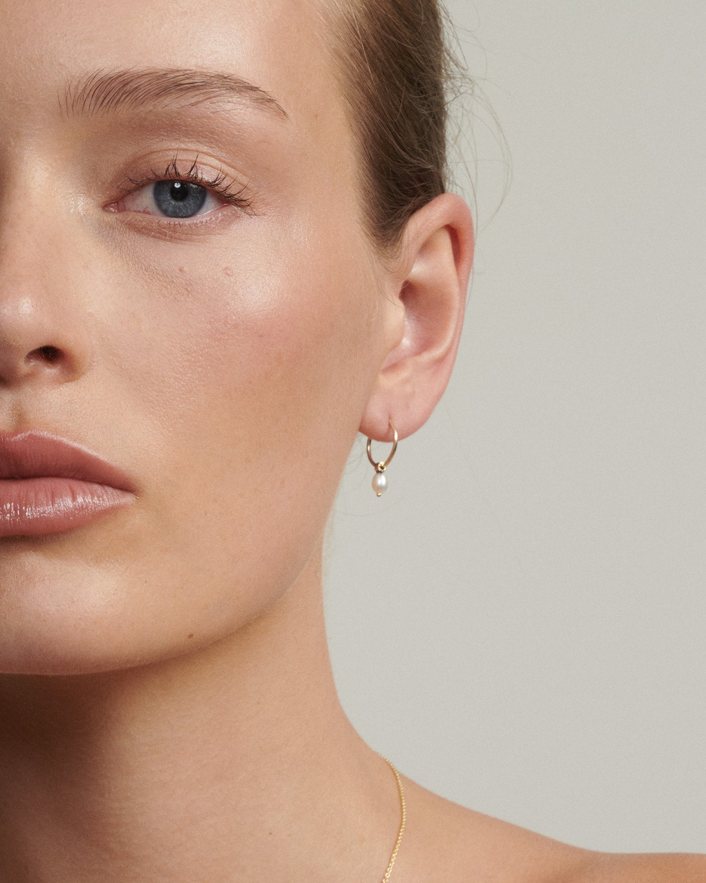 Small Gold Hoops with Pearl Drop for Delicate Style — Hoop Earrings