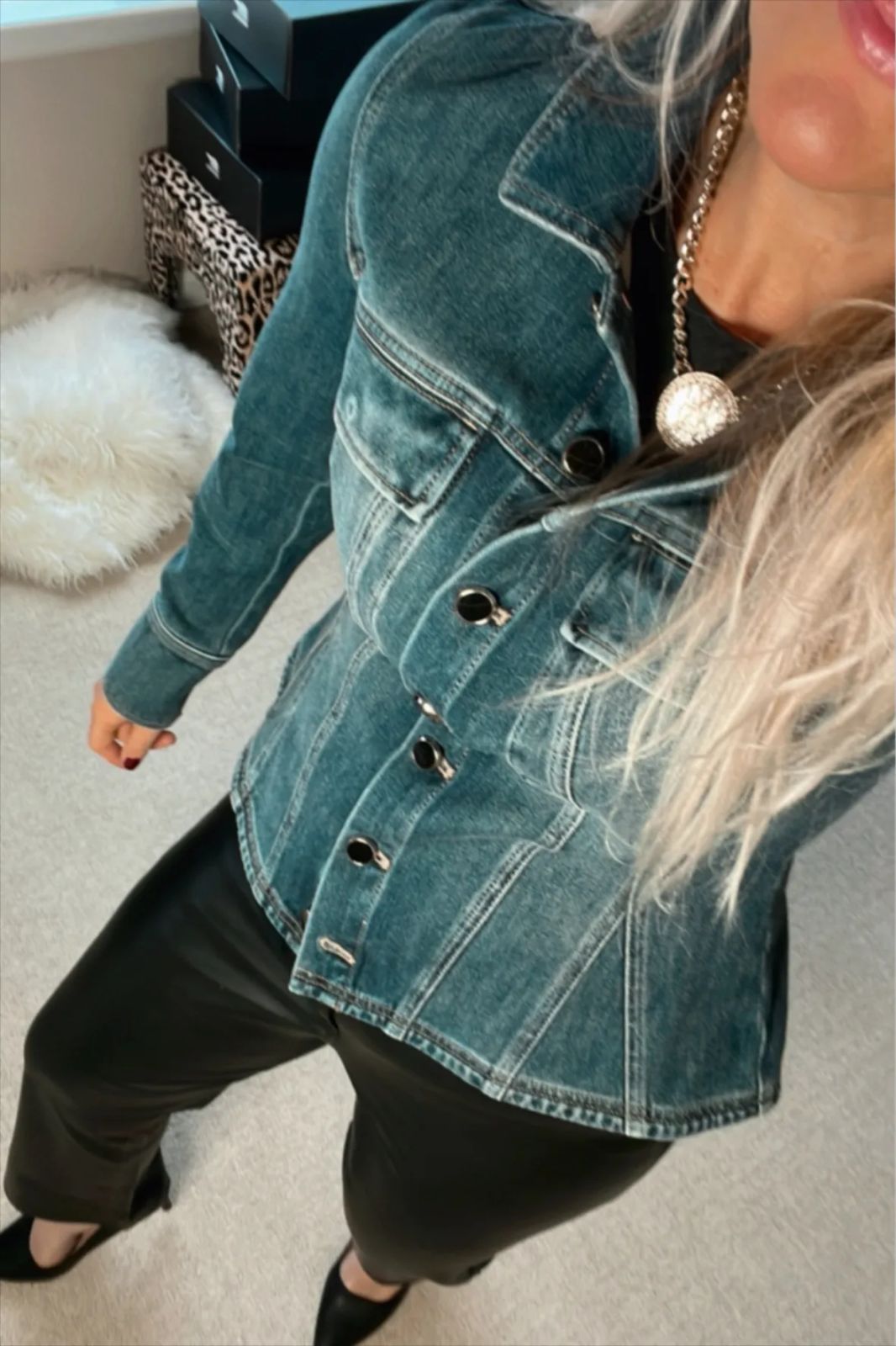 Denim Jacket and Faux Leather Trousers: Edgy Casual Denim Jacket and Faux Leather Trousers: Edgy Casual — Denver Outfits