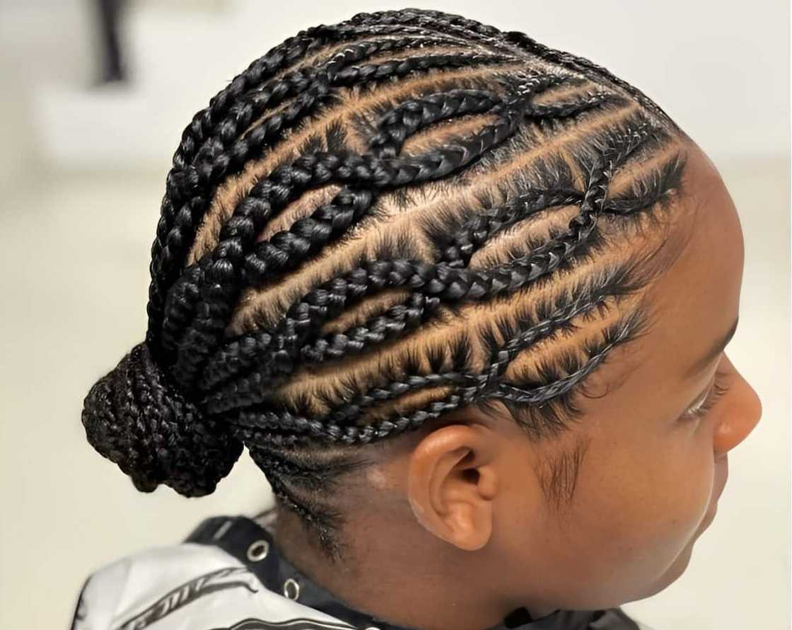 Mid-Back Visual Idea — Kids Cornrows