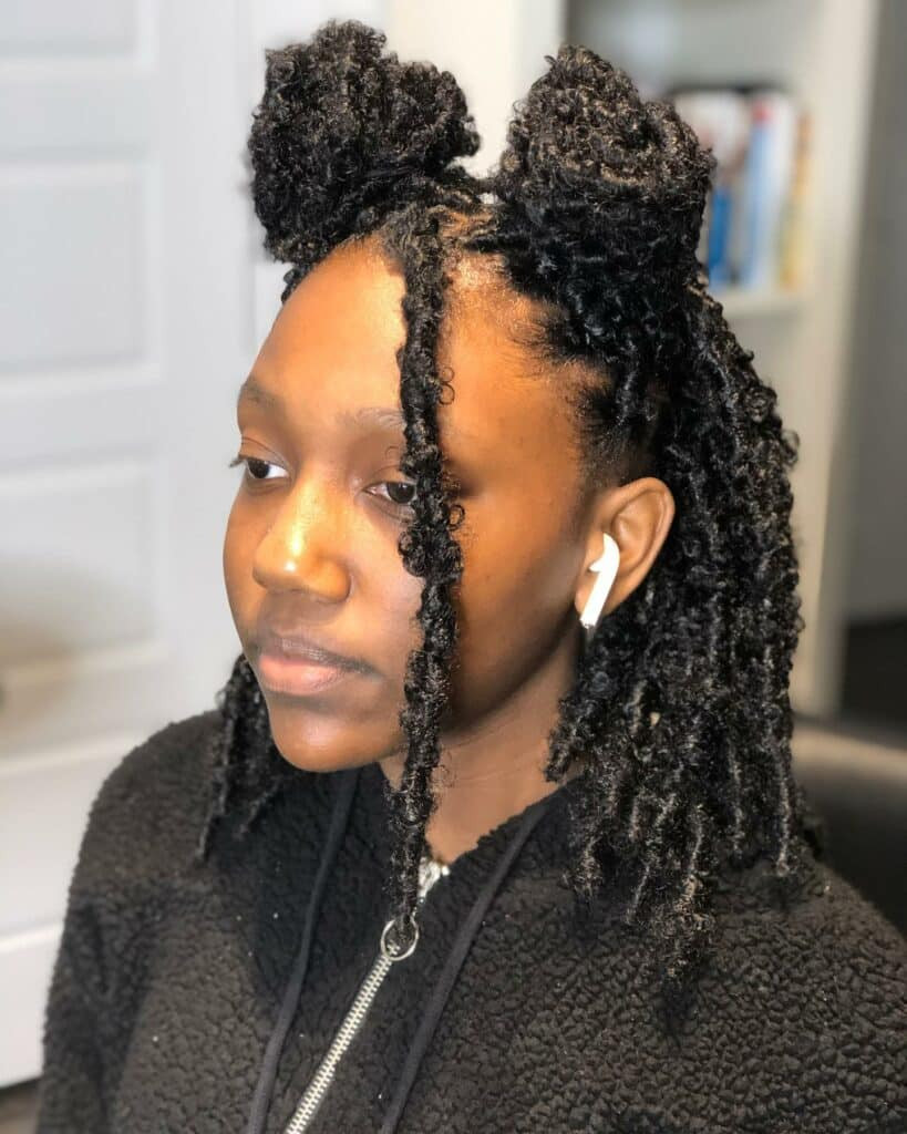 Layers Visual Idea — Space Buns Natural Hair