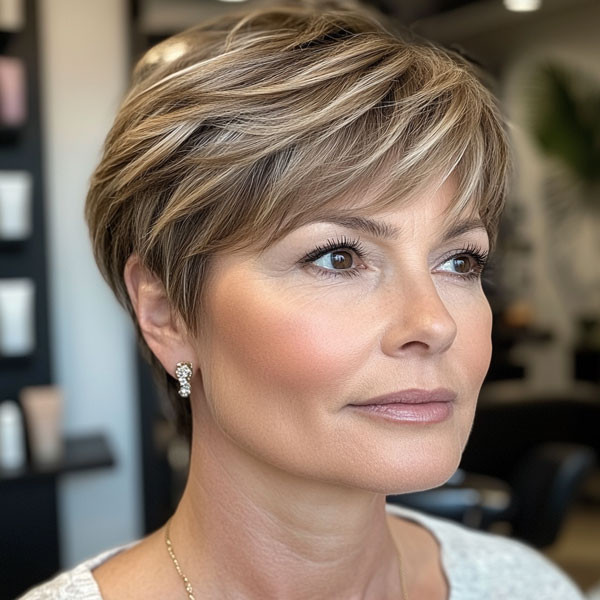 Choppy Ash Blonde Pixie Layers Choppy Ash Blonde Pixie Layers — Hair Color Over 50 Short Hair