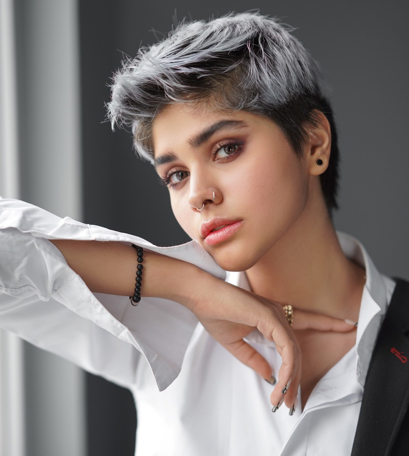 Gray With Darker Roots Visual Idea Gray With Darker Roots Visual Idea — Short Gray Haircuts